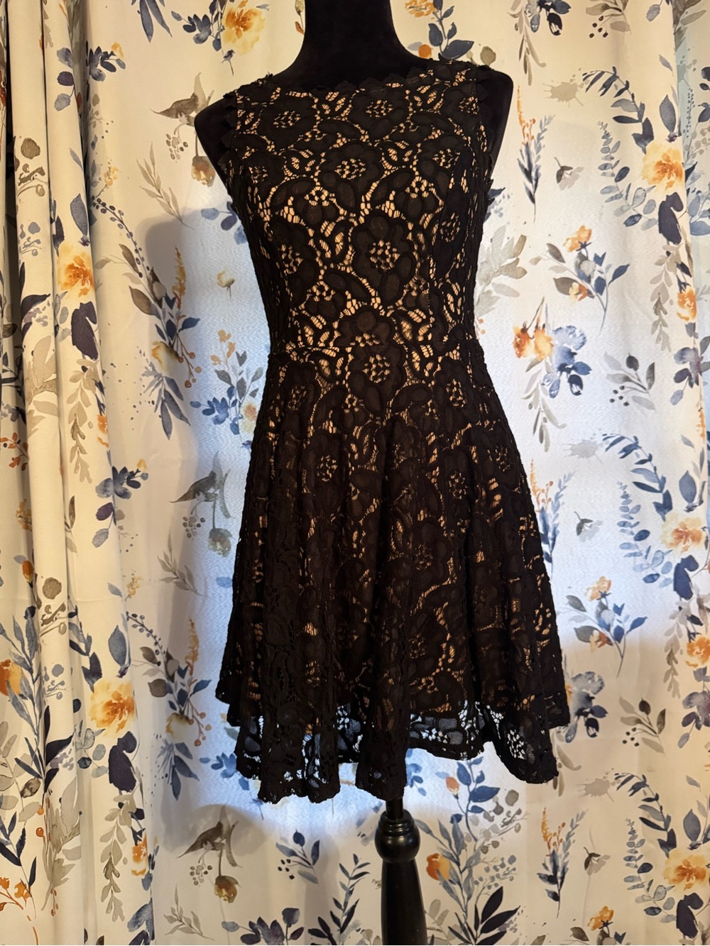 City Studio Black Lace Mini Dress B 1